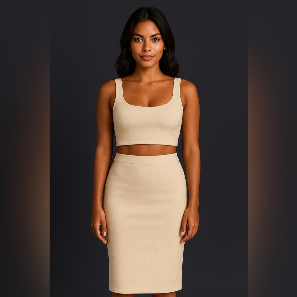 HOUSE OF HARLOW 1960 Dessert
Mist Compression Two-Piece Skirt
Outfit. SIZE XS.